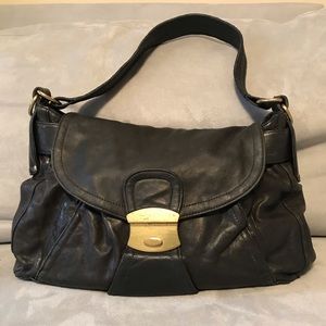 Kooba black leather shoulder bag